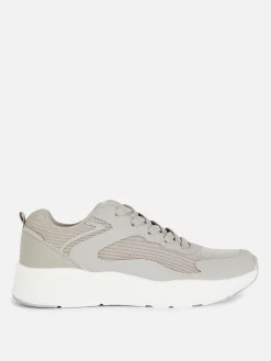 Sneakers Met Mesh En Dikke Zool