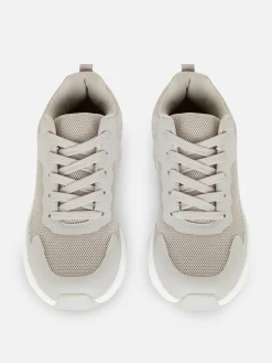 Sneakers Met Mesh En Dikke Zool