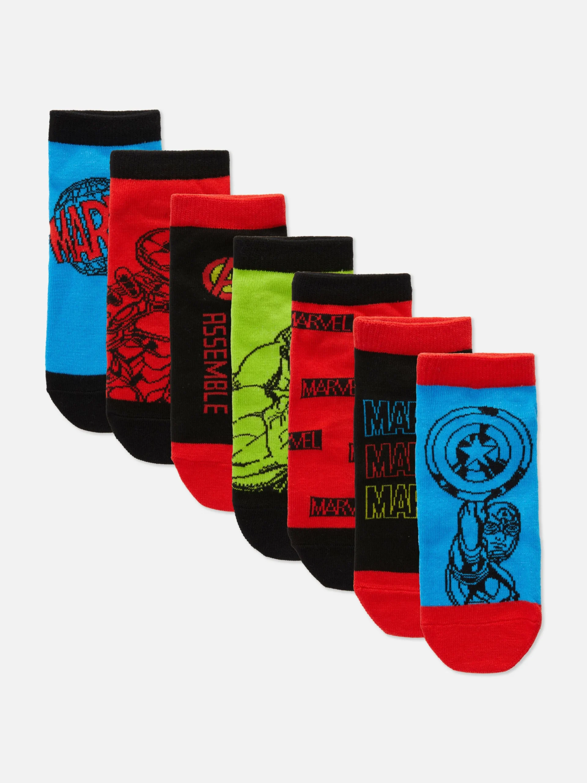 Sneakersokken Marvel Avengers, 7 Paar