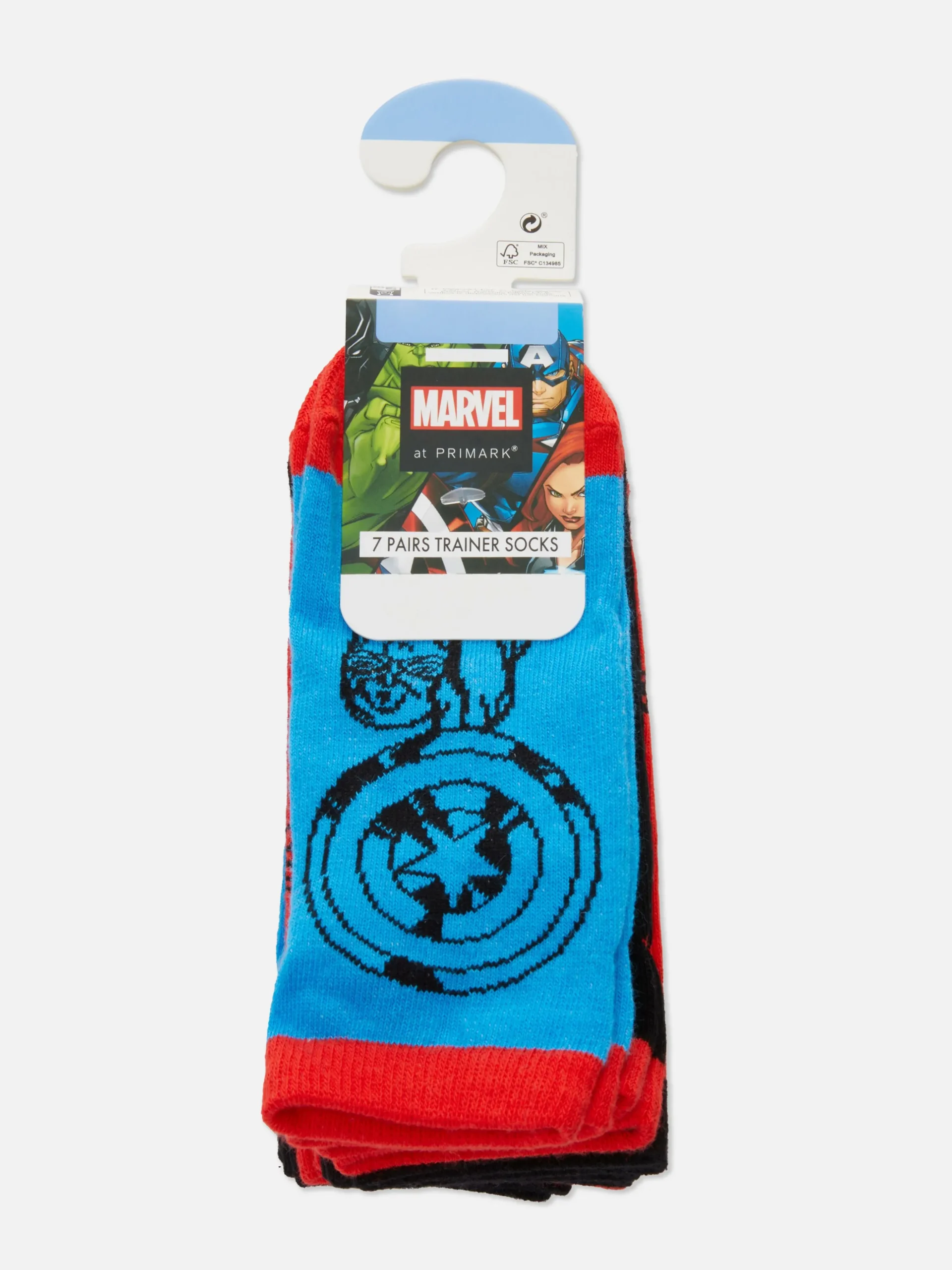 Sneakersokken Marvel Avengers, 7 Paar