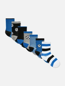 Sokken Met Voetbalprint, 7 Paar