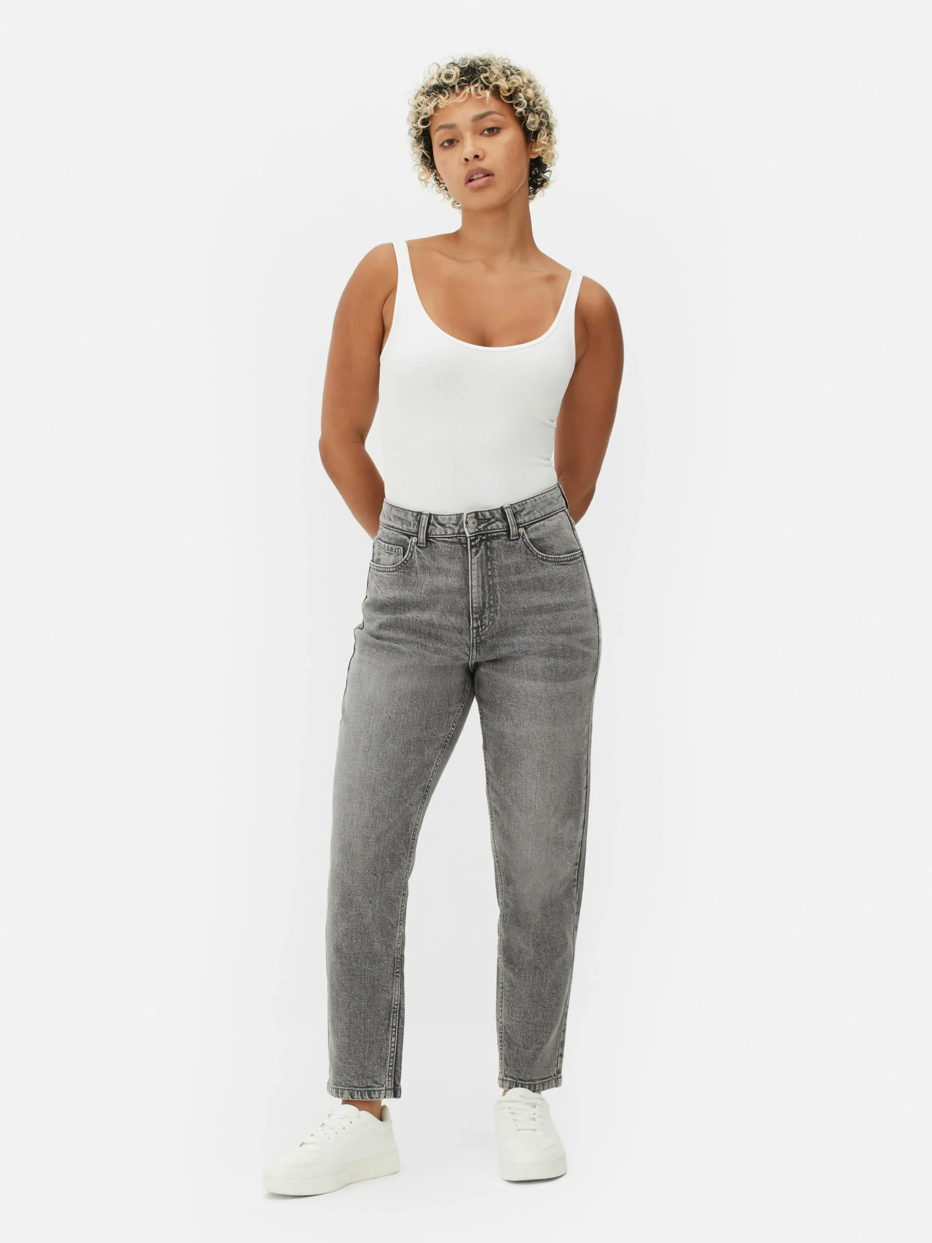Spijkerbroek Met Hoge Taille