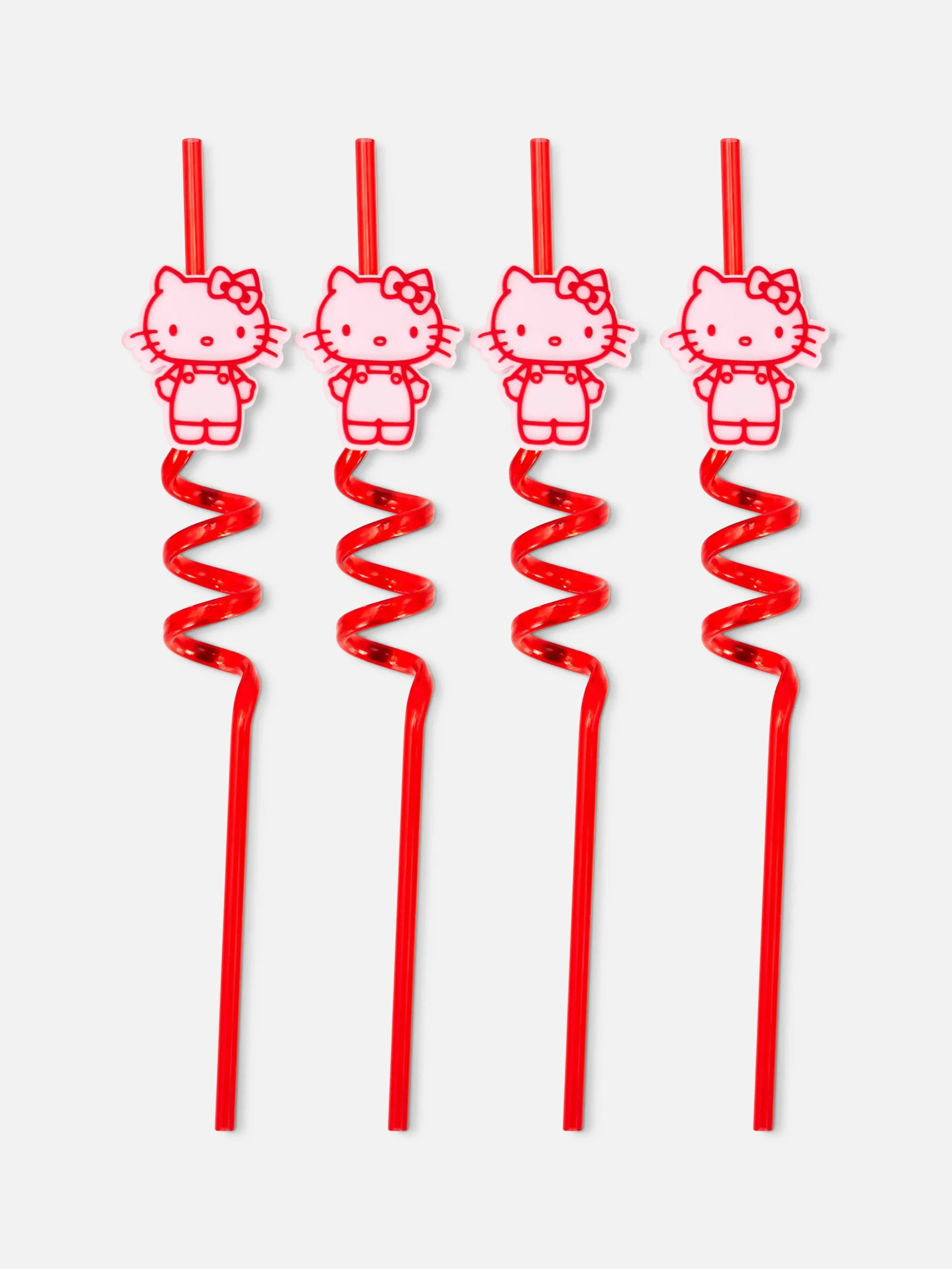 Spiraalvormige Rietjes Hello Kitty, Set Van 4