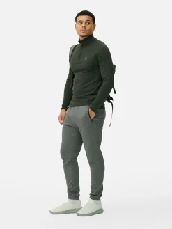 Sporttop Met Kwartrits En Lange Mouwen
