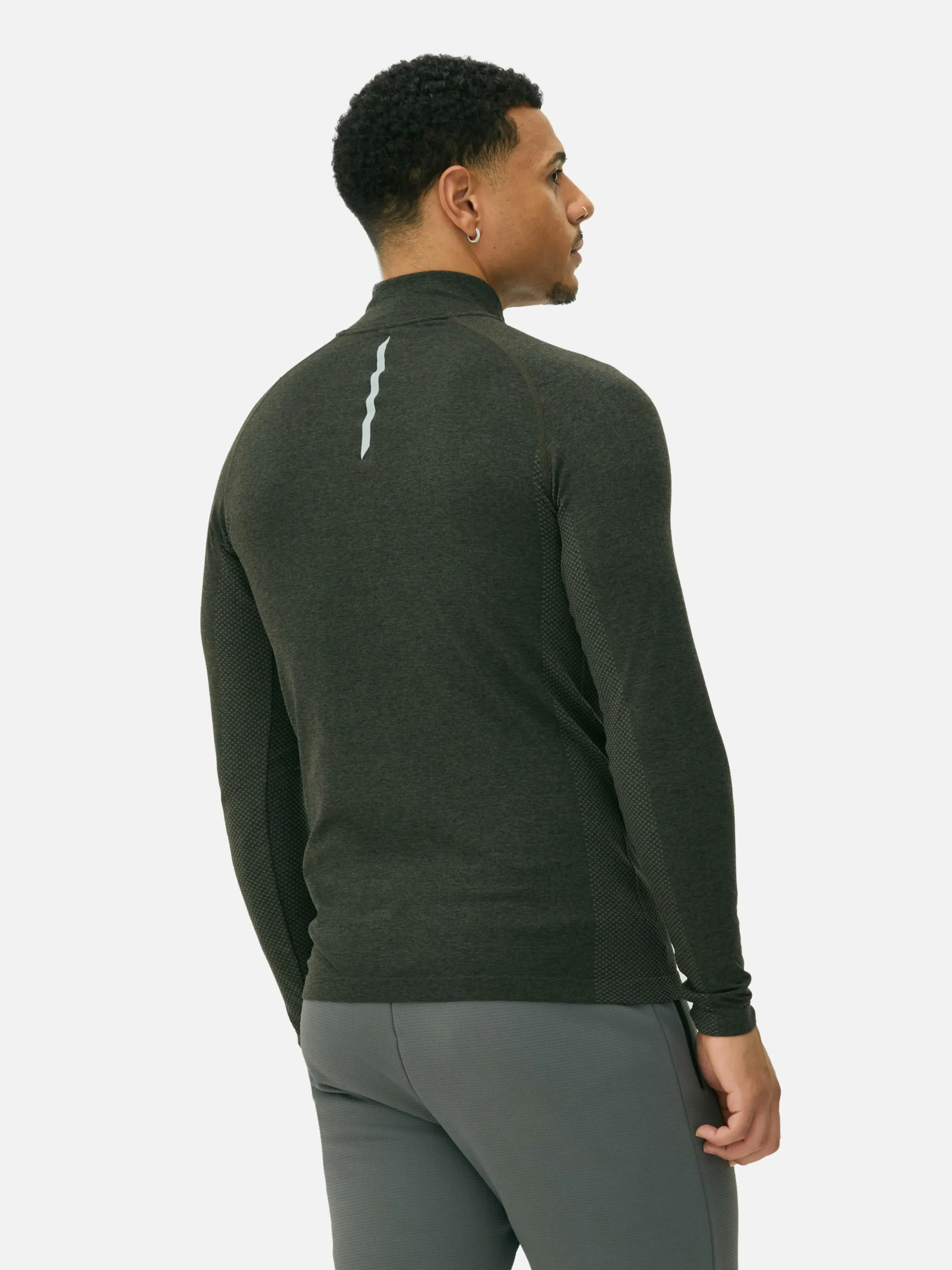 Sporttop Met Kwartrits En Lange Mouwen