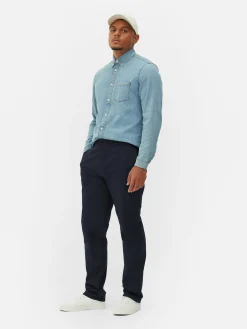 Stretch Chino Met Rechte Pijpen
