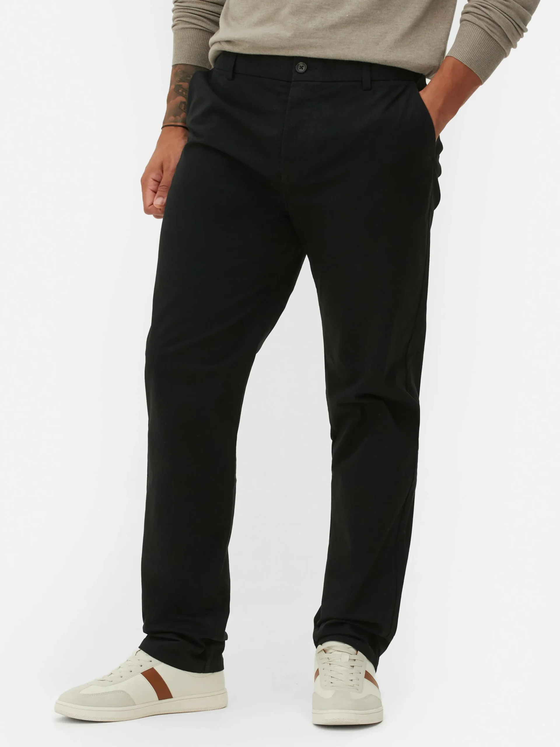 Stretch Chino Met Rechte Pijpen