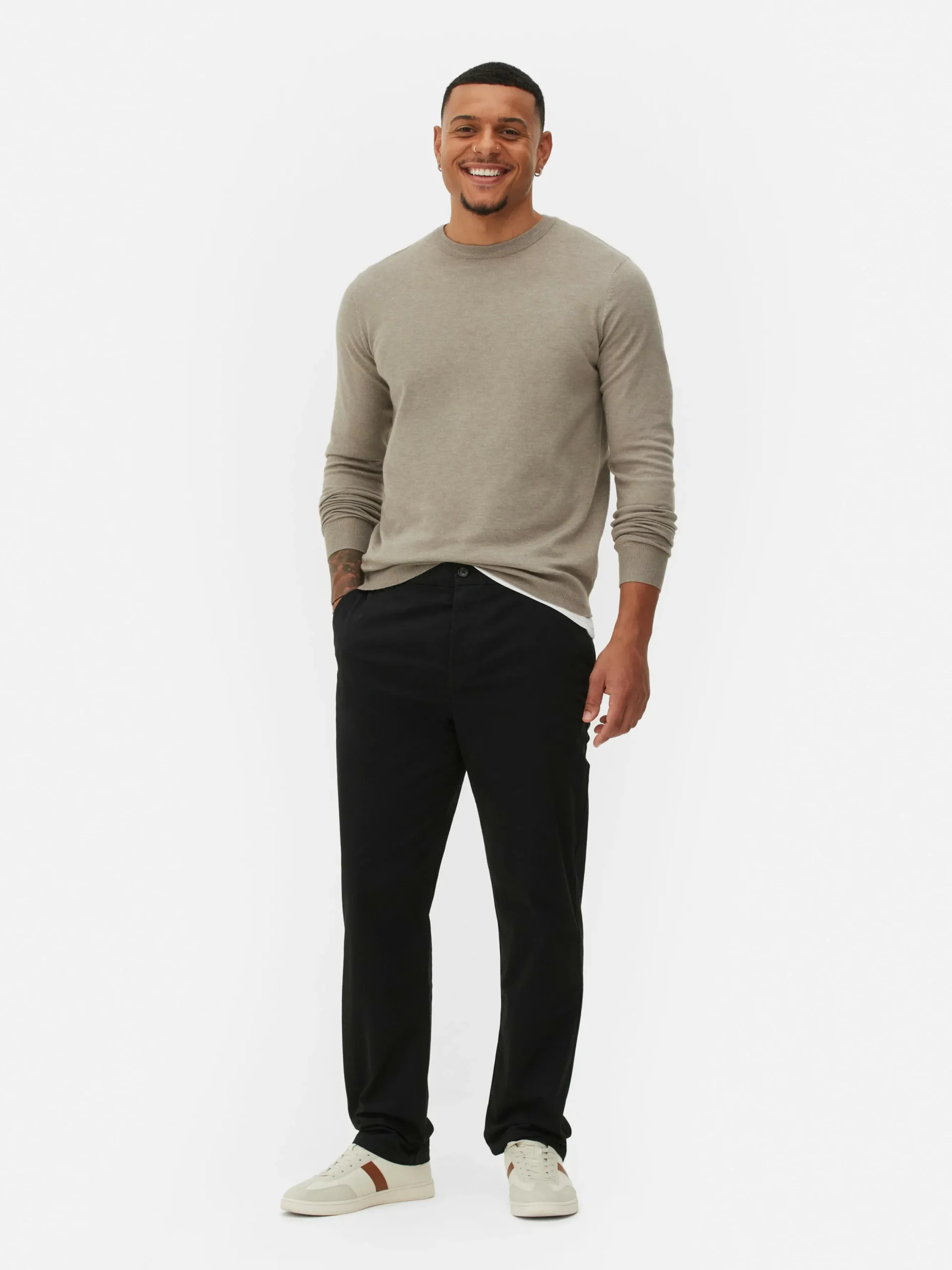 Stretch Chino Met Rechte Pijpen