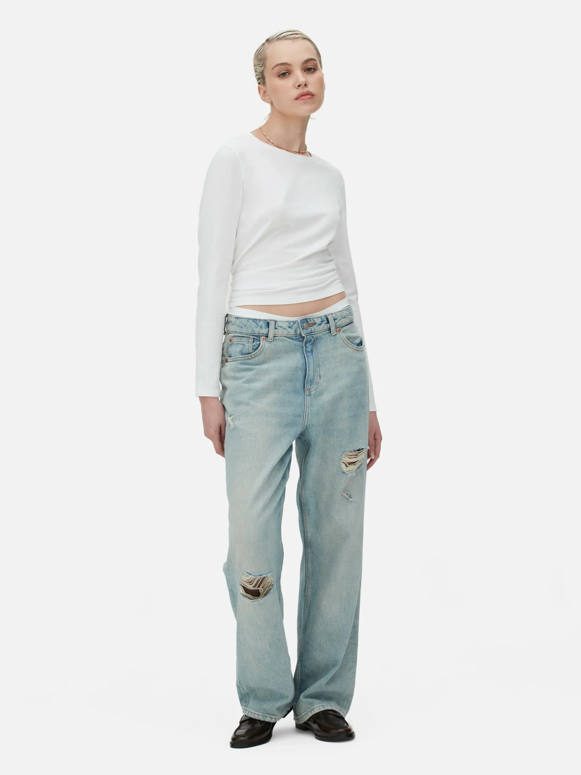 Stretch Top Met Lange Mouwen