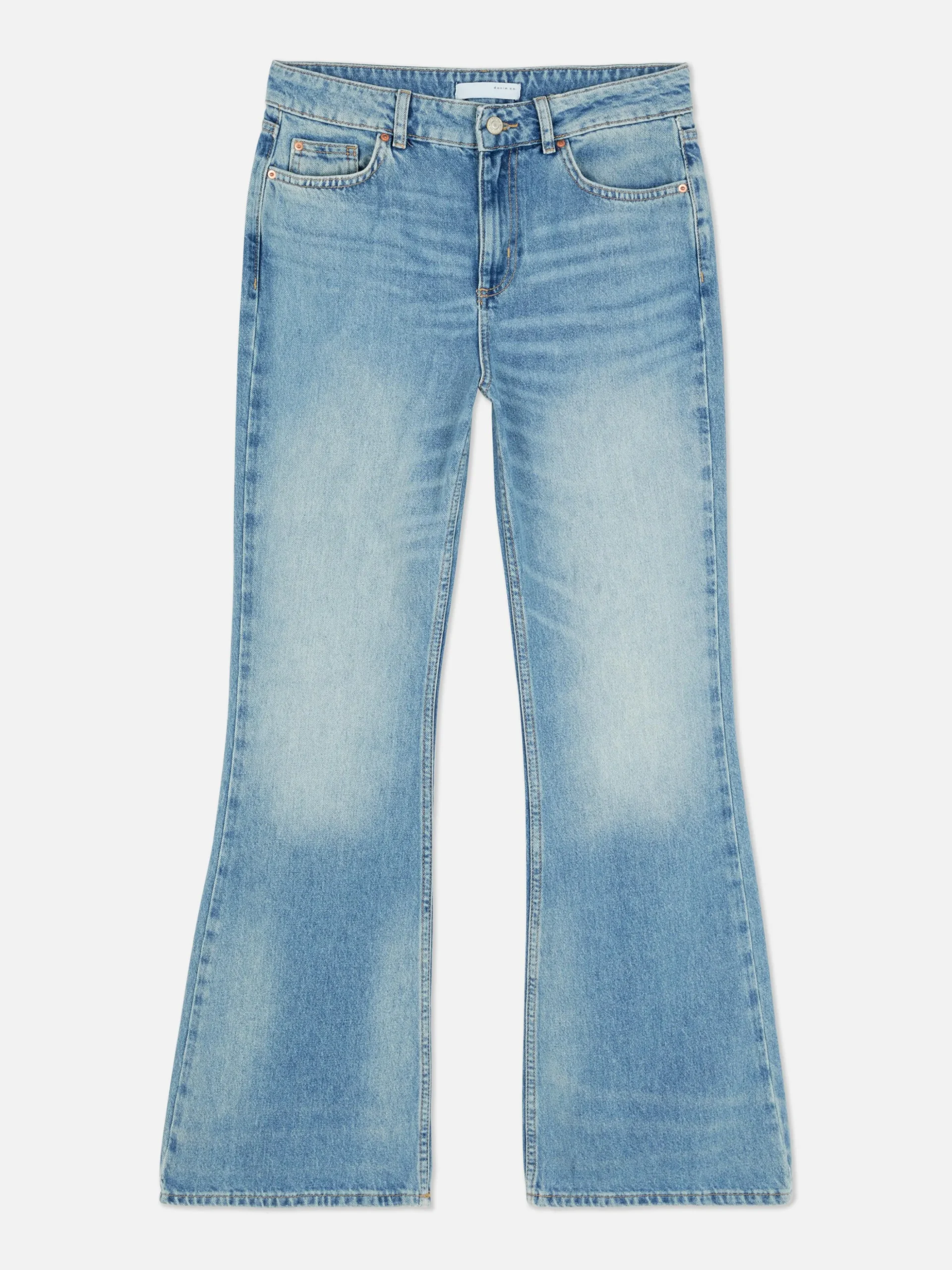 Stretchvrije Jeans Met Wijd Uitlopende Pijpen