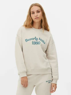Sweater Met Tekst En Ronde Hals