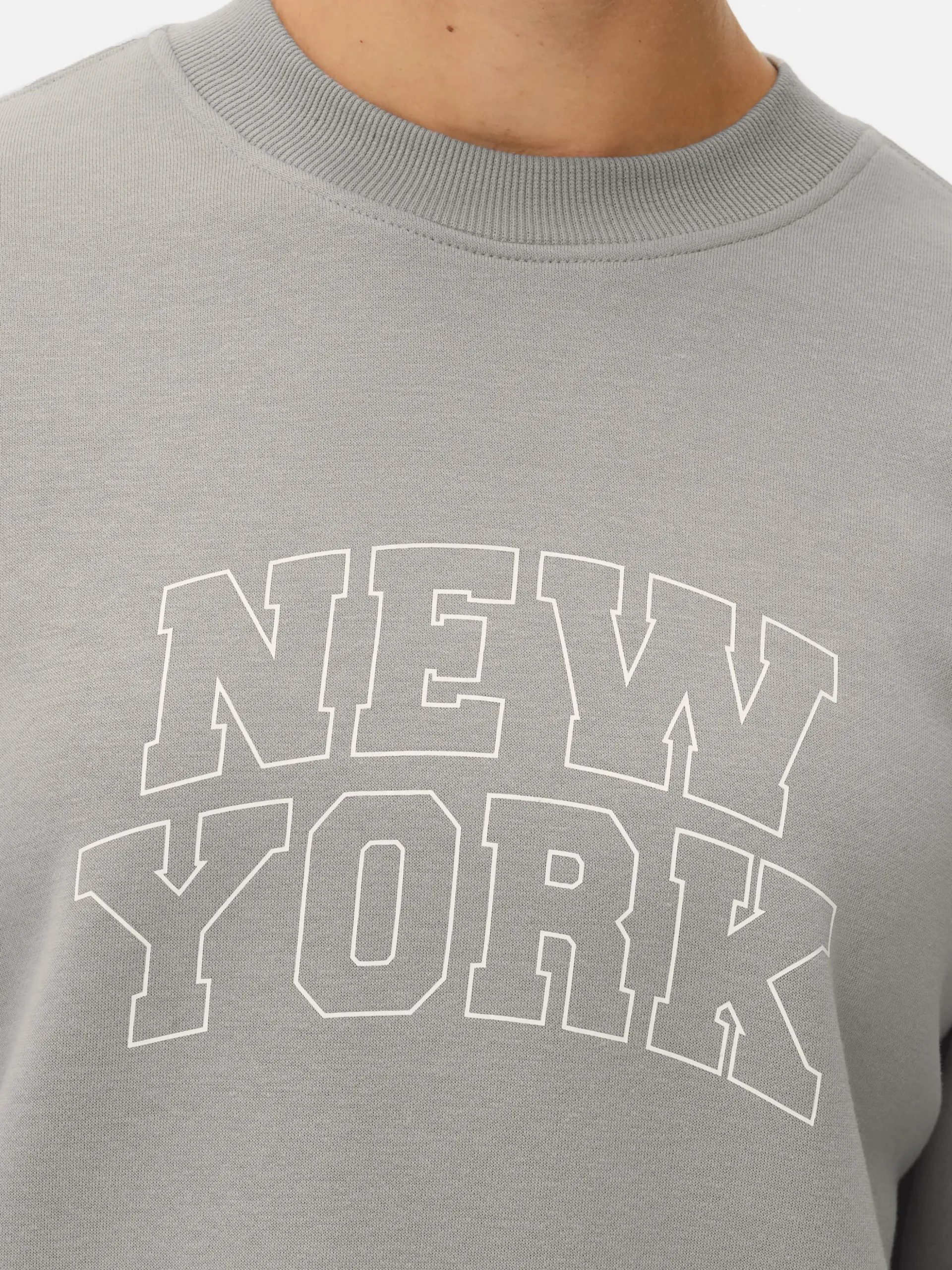 Sweater Met Tekst En Ronde Hals