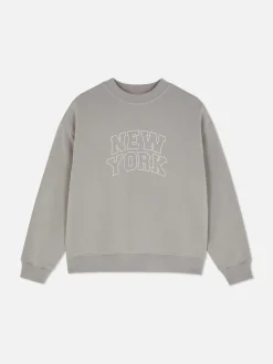 Sweater Met Tekst En Ronde Hals