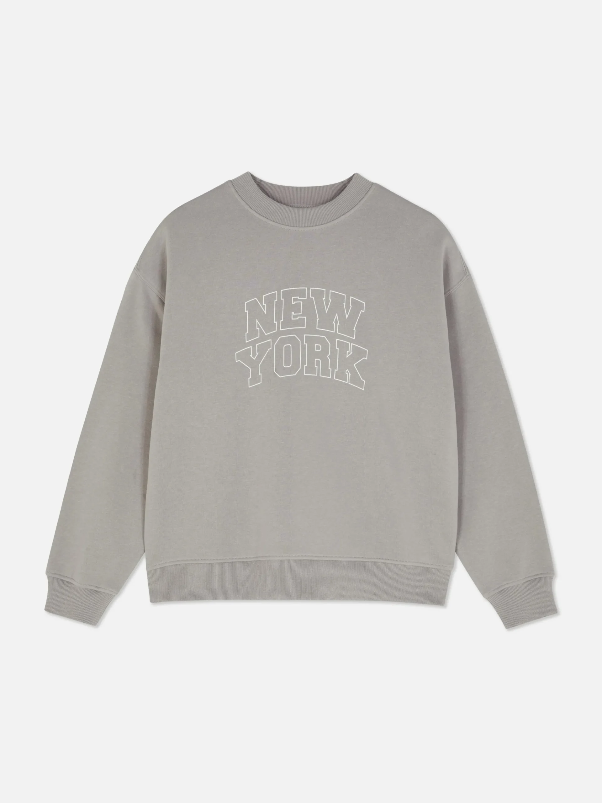 Sweater Met Tekst En Ronde Hals