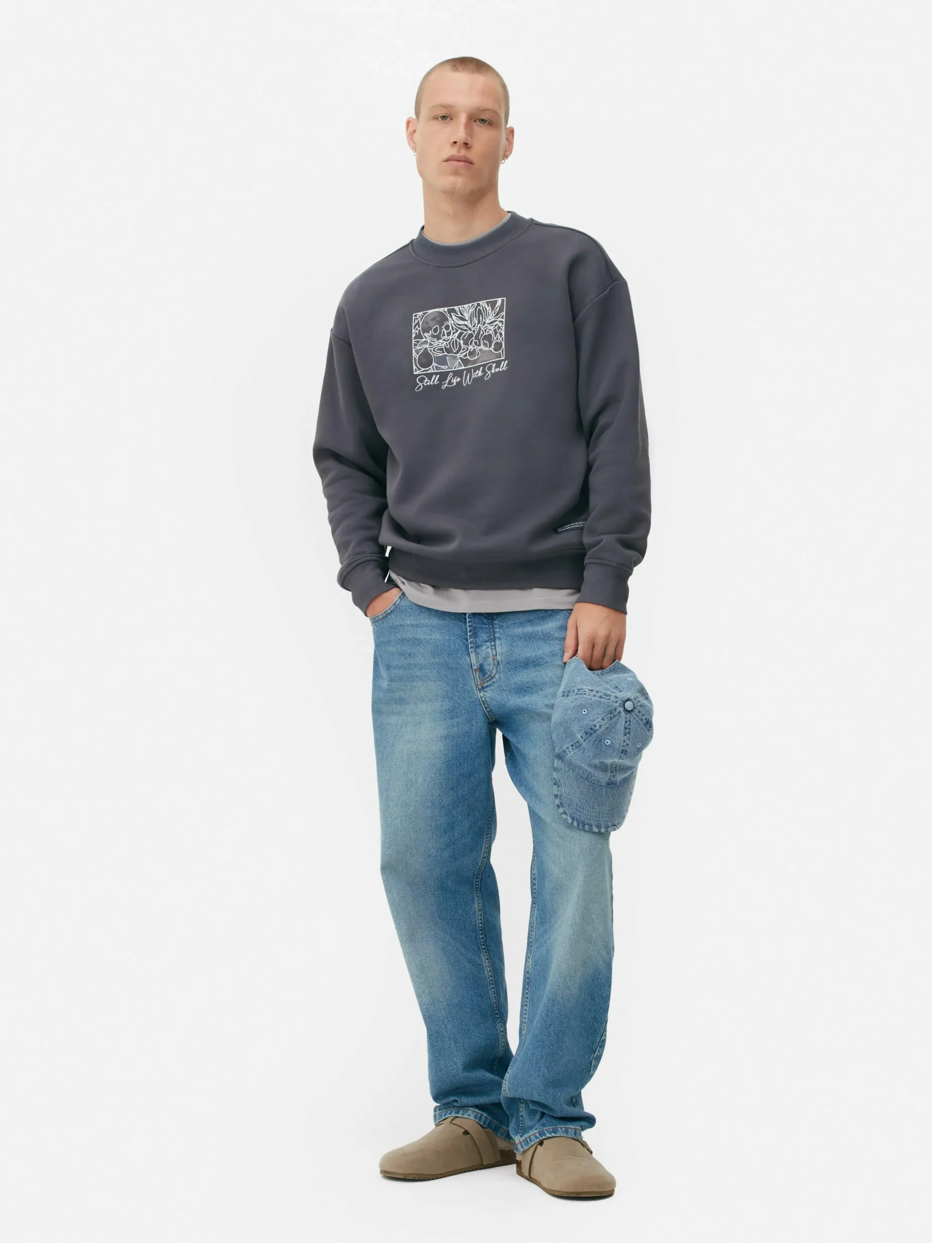 Sweatshirt Cézanne Stilleven-met-schedelprint