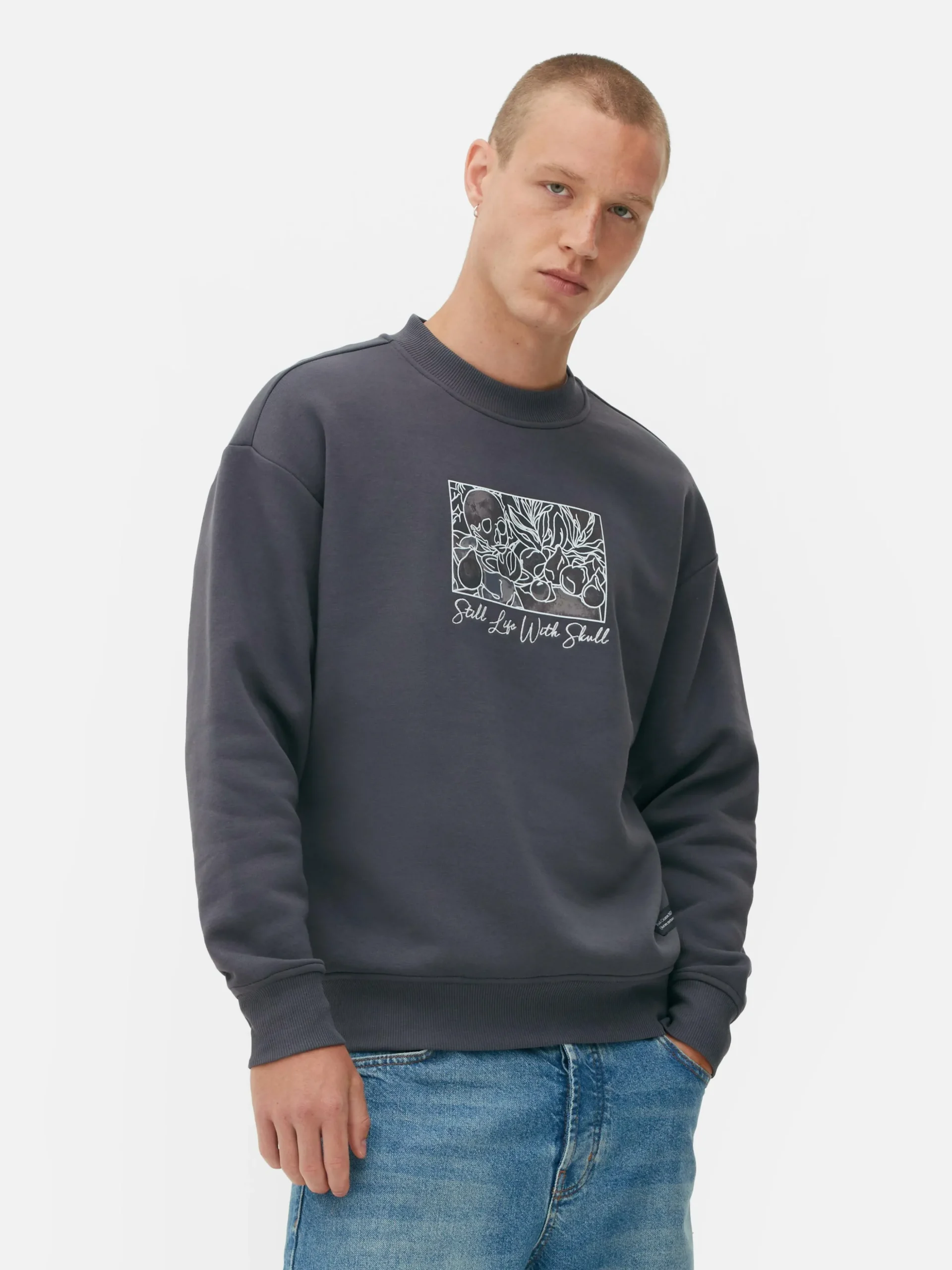 Sweatshirt Cézanne Stilleven-met-schedelprint