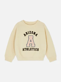 Sweatshirt In Collegestijl Met Bouclé-initiaal