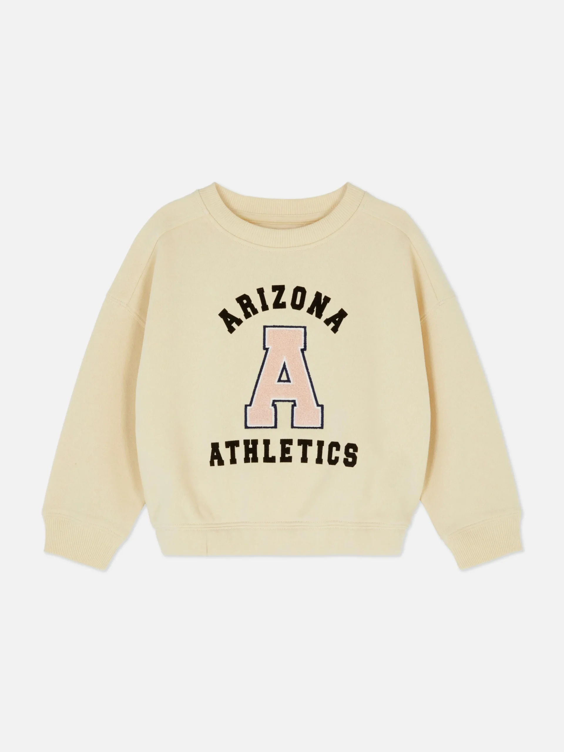 Sweatshirt In Collegestijl Met Bouclé-initiaal