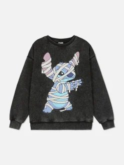 Sweatshirt Met Acid Wash Disney's Stitch