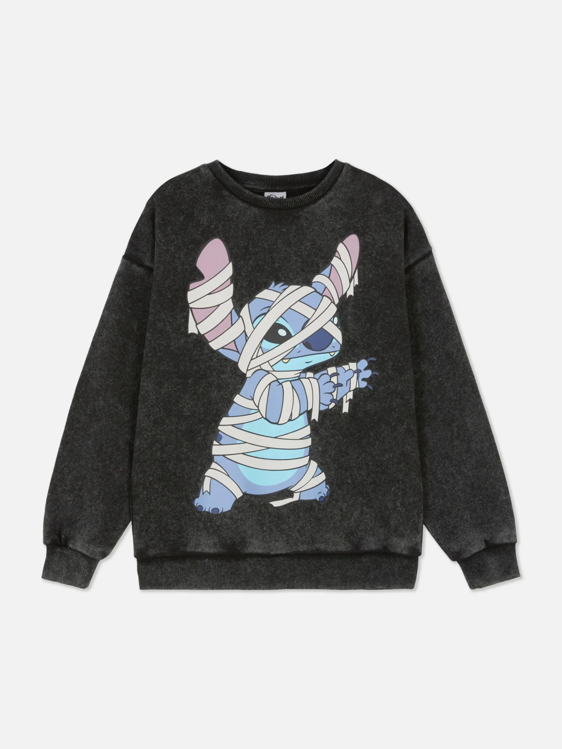 Sweatshirt Met Acid Wash Disney's Stitch