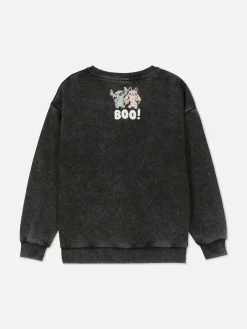 Sweatshirt Met Acid Wash Disney's Stitch