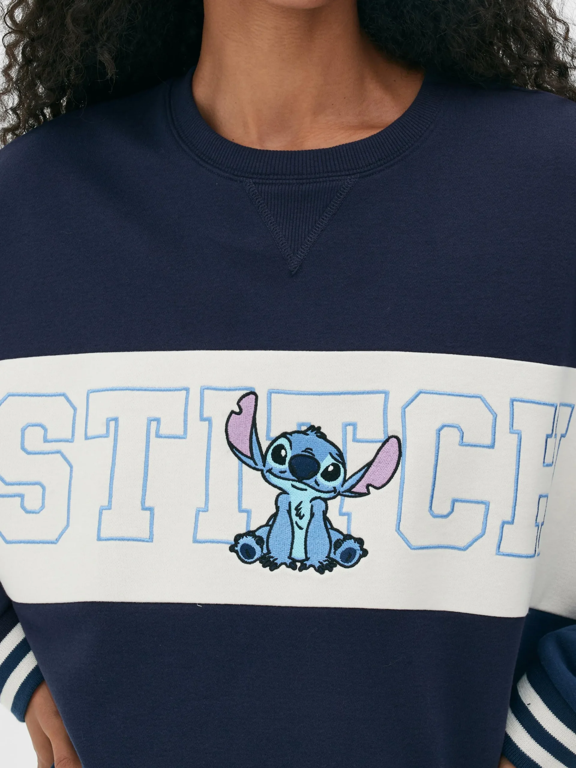 Sweatshirt Met Contrasterende Tekst Disney's Stitch