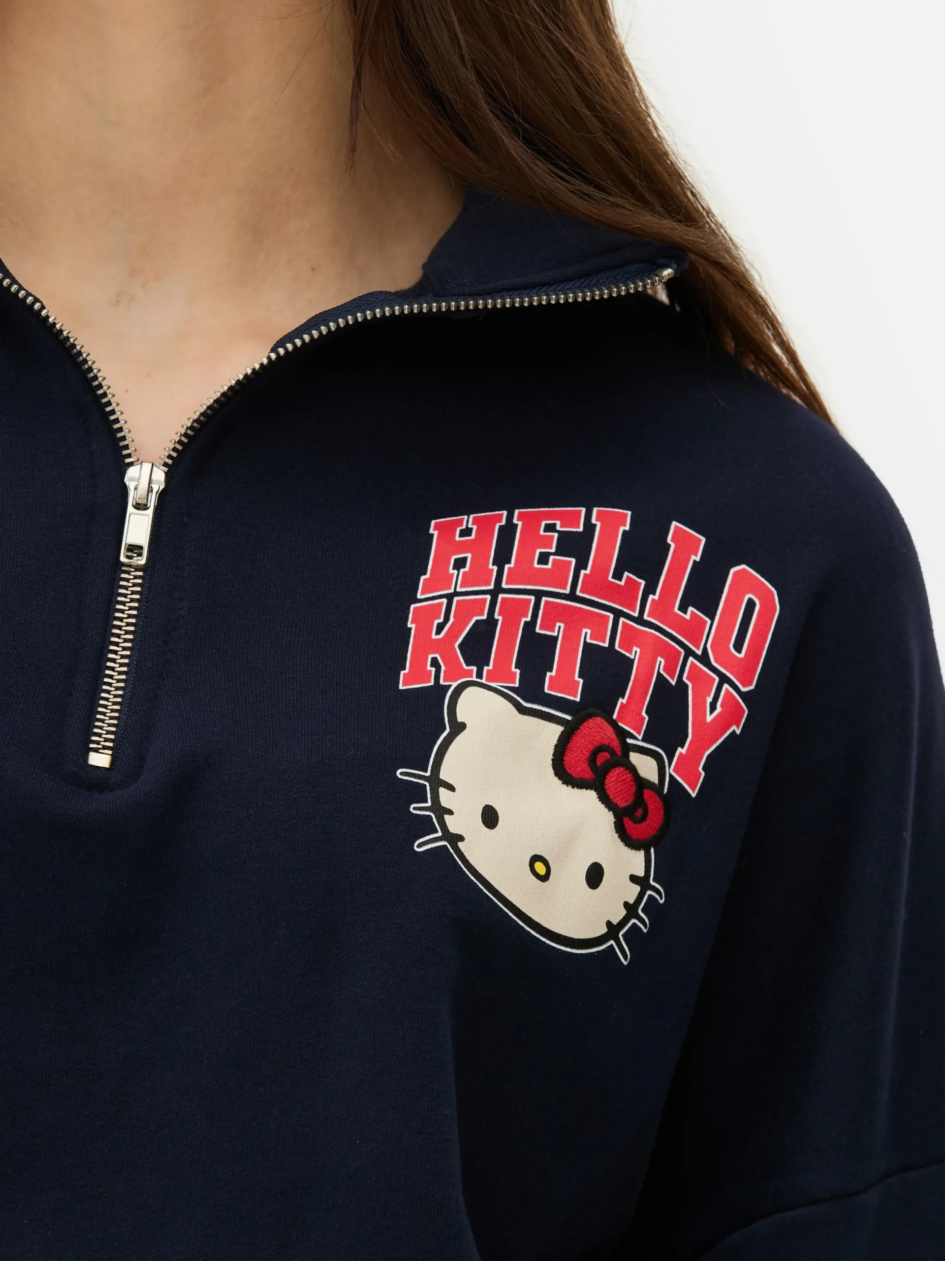 Sweatshirt Met Halve Rits Hello Kitty