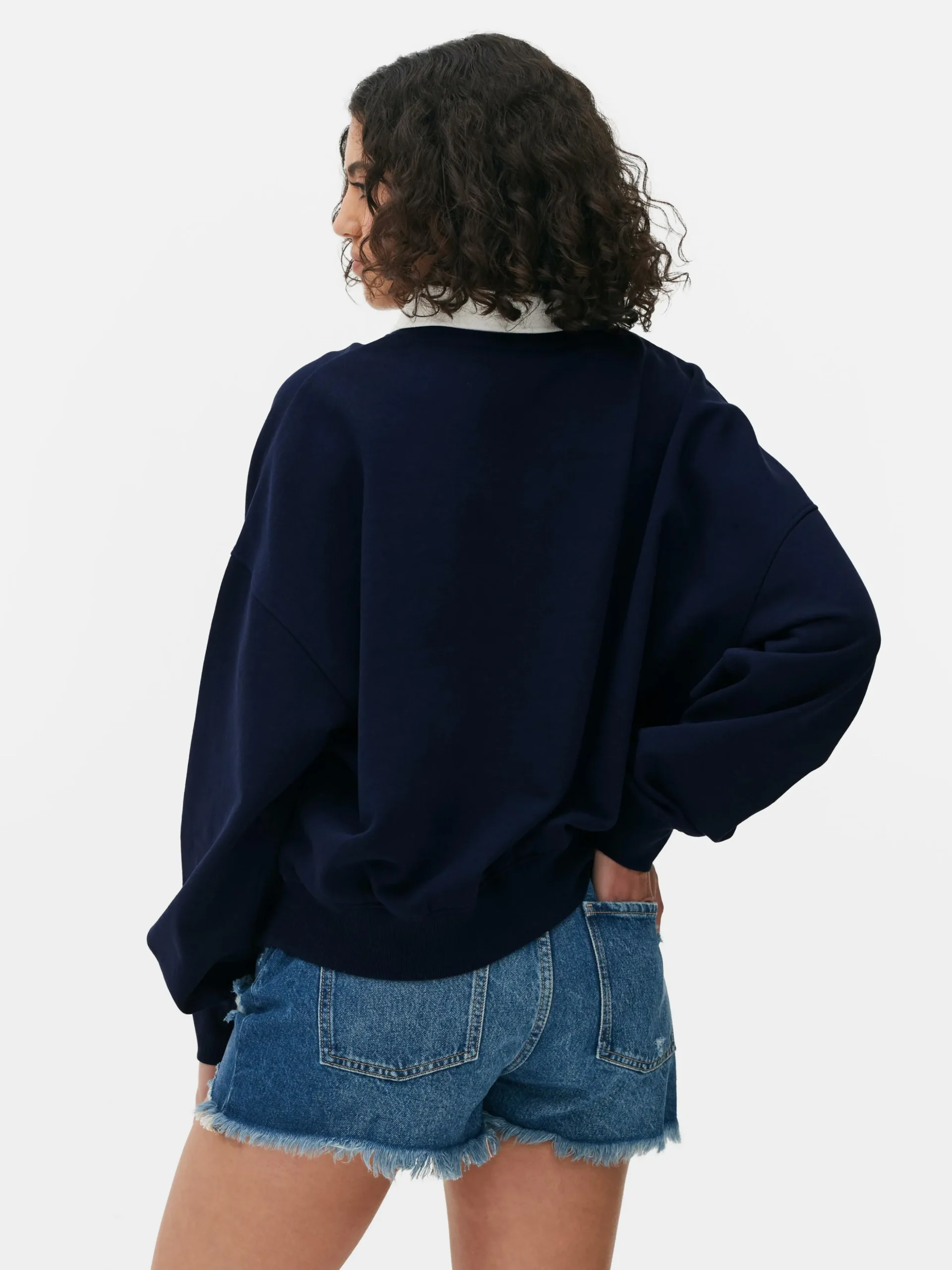 Sweatshirt Met Kraag En Print