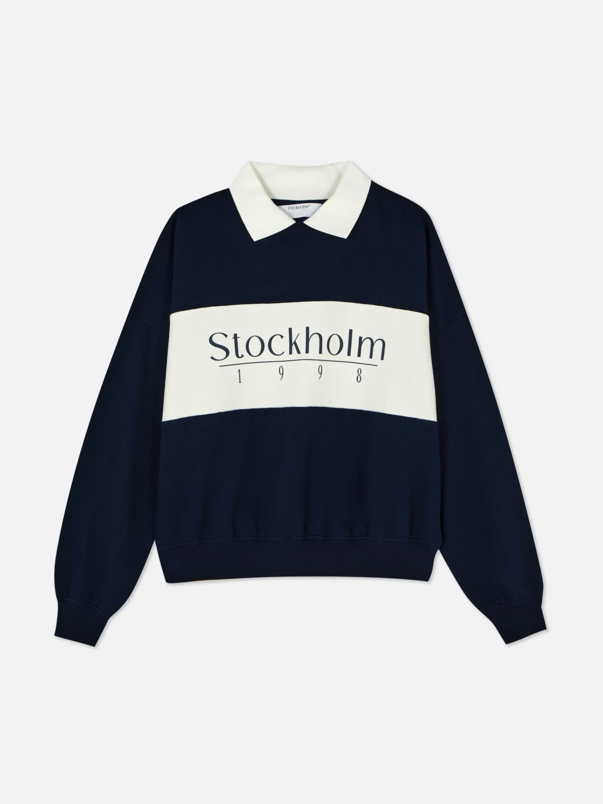 Sweatshirt Met Kraag En Print