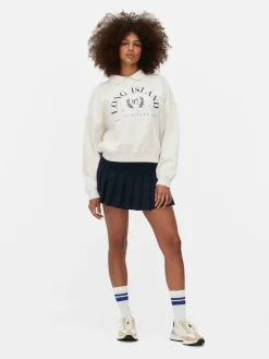 Sweatshirt Met Kraag En Print