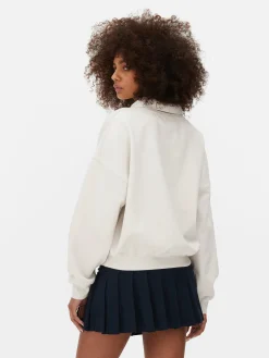 Sweatshirt Met Kraag En Print