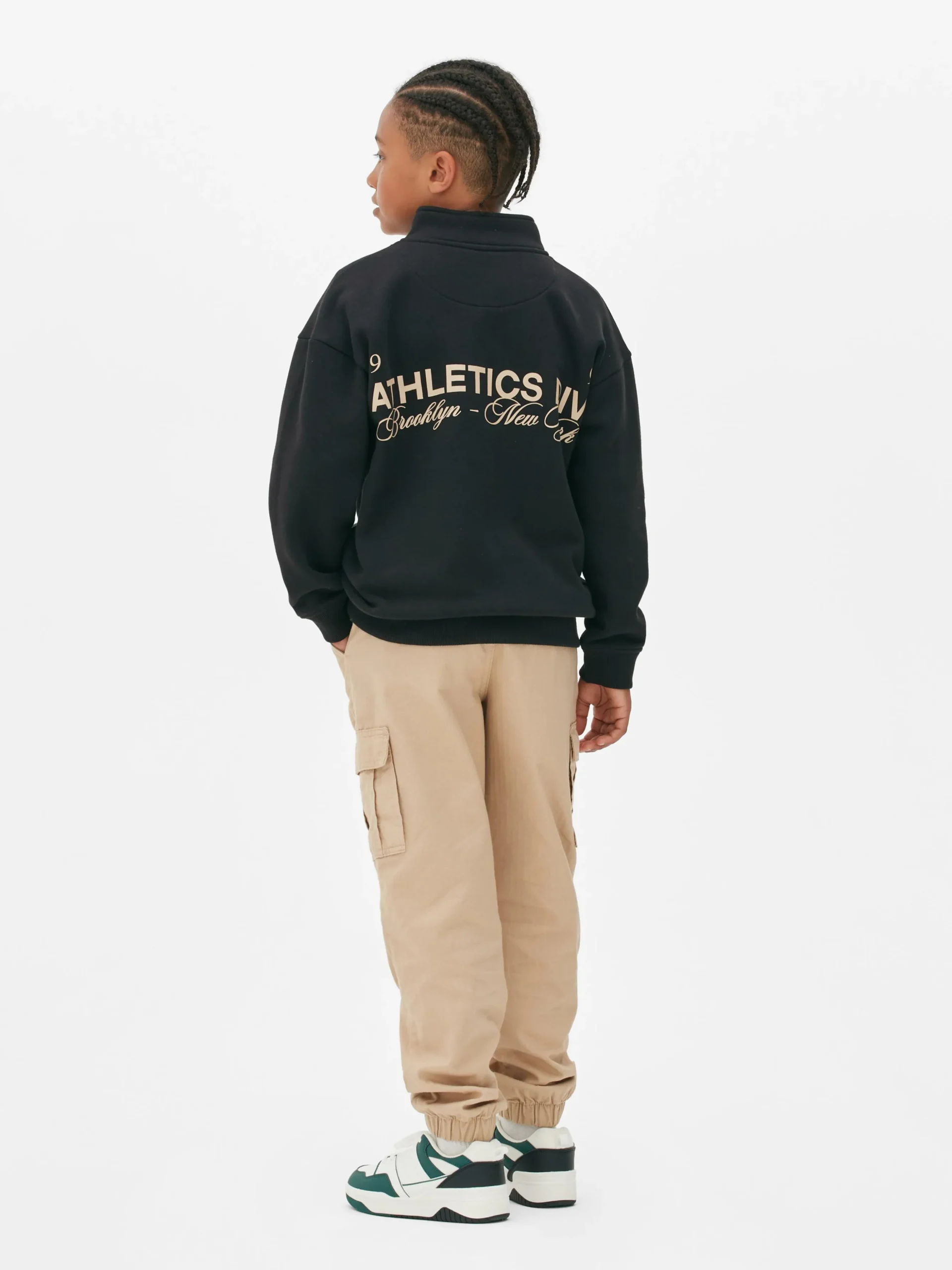Sweatshirt Met Opstaande Kraag En Print