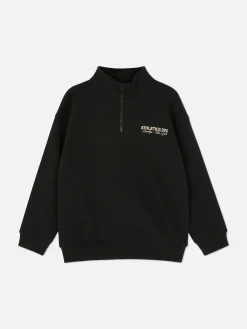 Sweatshirt Met Opstaande Kraag En Print