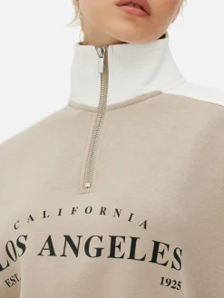 Sweatshirt Met Opstaande Kraag En Print
