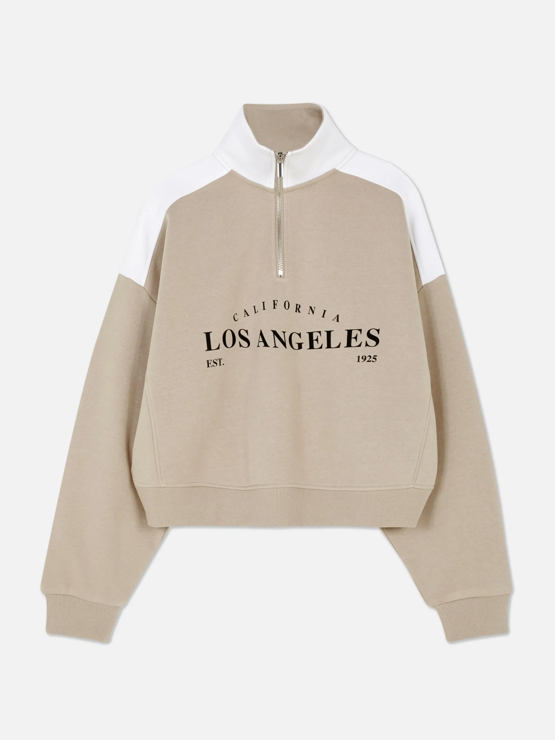 Sweatshirt Met Opstaande Kraag En Print