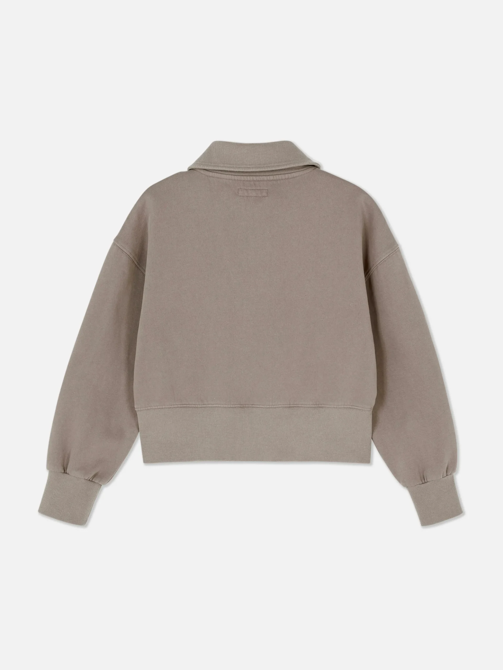 Sweatshirt Met Opstaande Kraag En Acid Wash