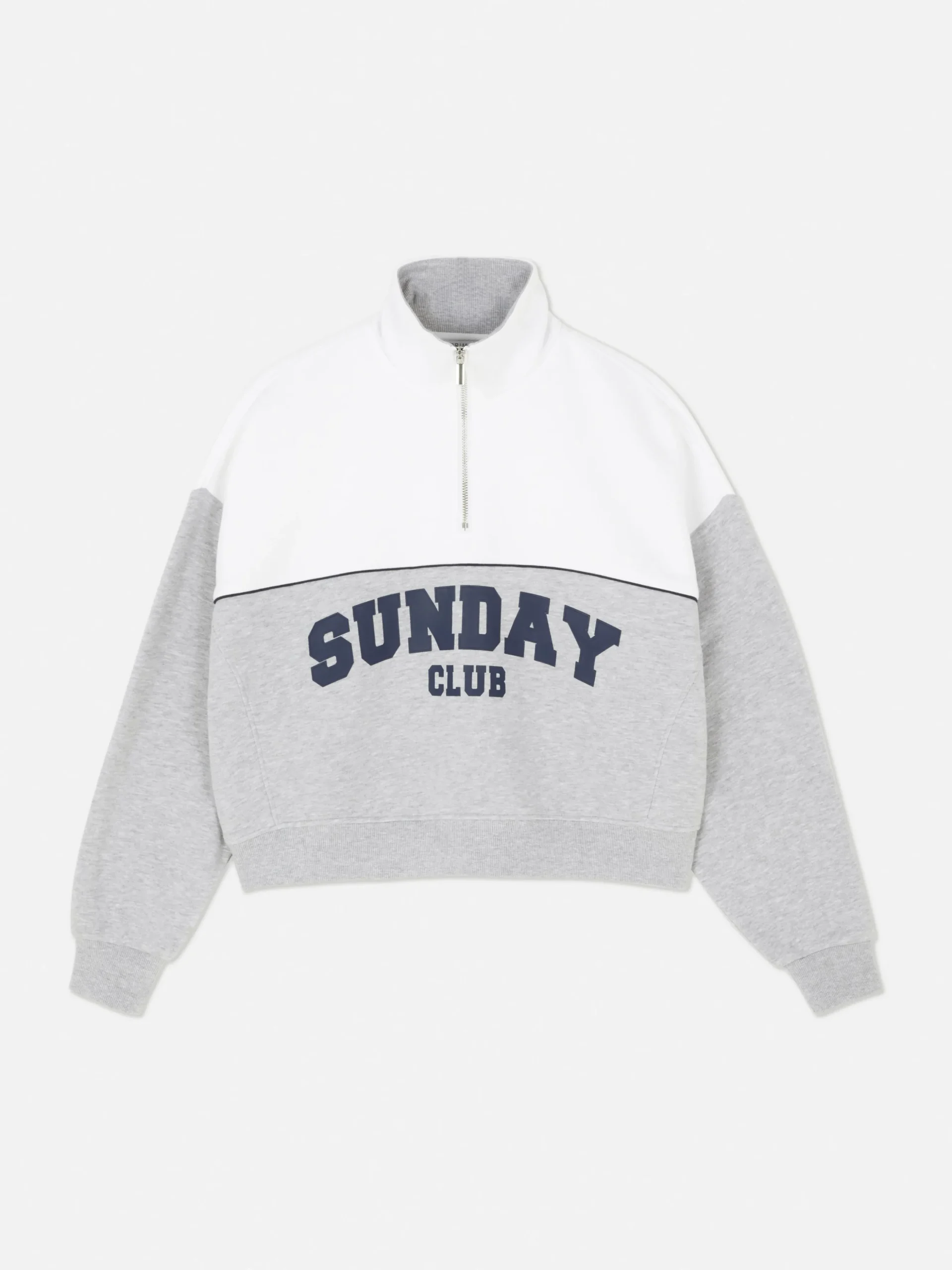 Sweatshirt Met Opstaande Kraag En Print