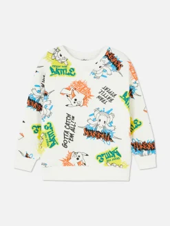 Sweatshirt Met Pokémon-graffitiprint