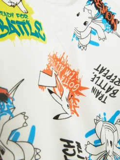 Sweatshirt Met Pokémon-graffitiprint