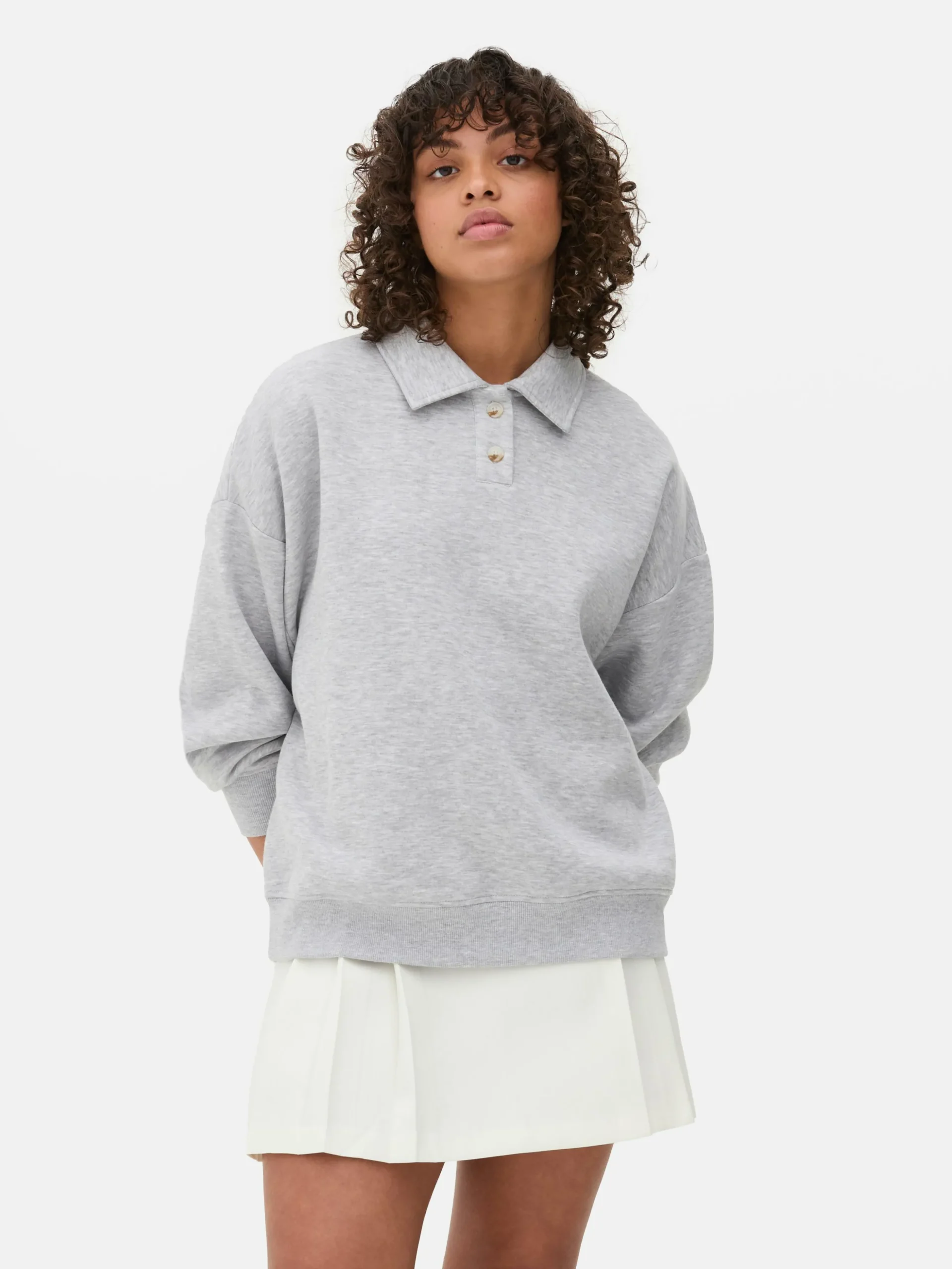 Sweatshirt Met Polokraag