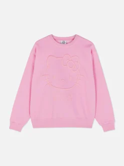 Sweatshirt Met Print En Borduursel Hello Kitty