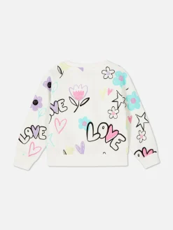 Sweatshirt Met Print En Ronde Hals