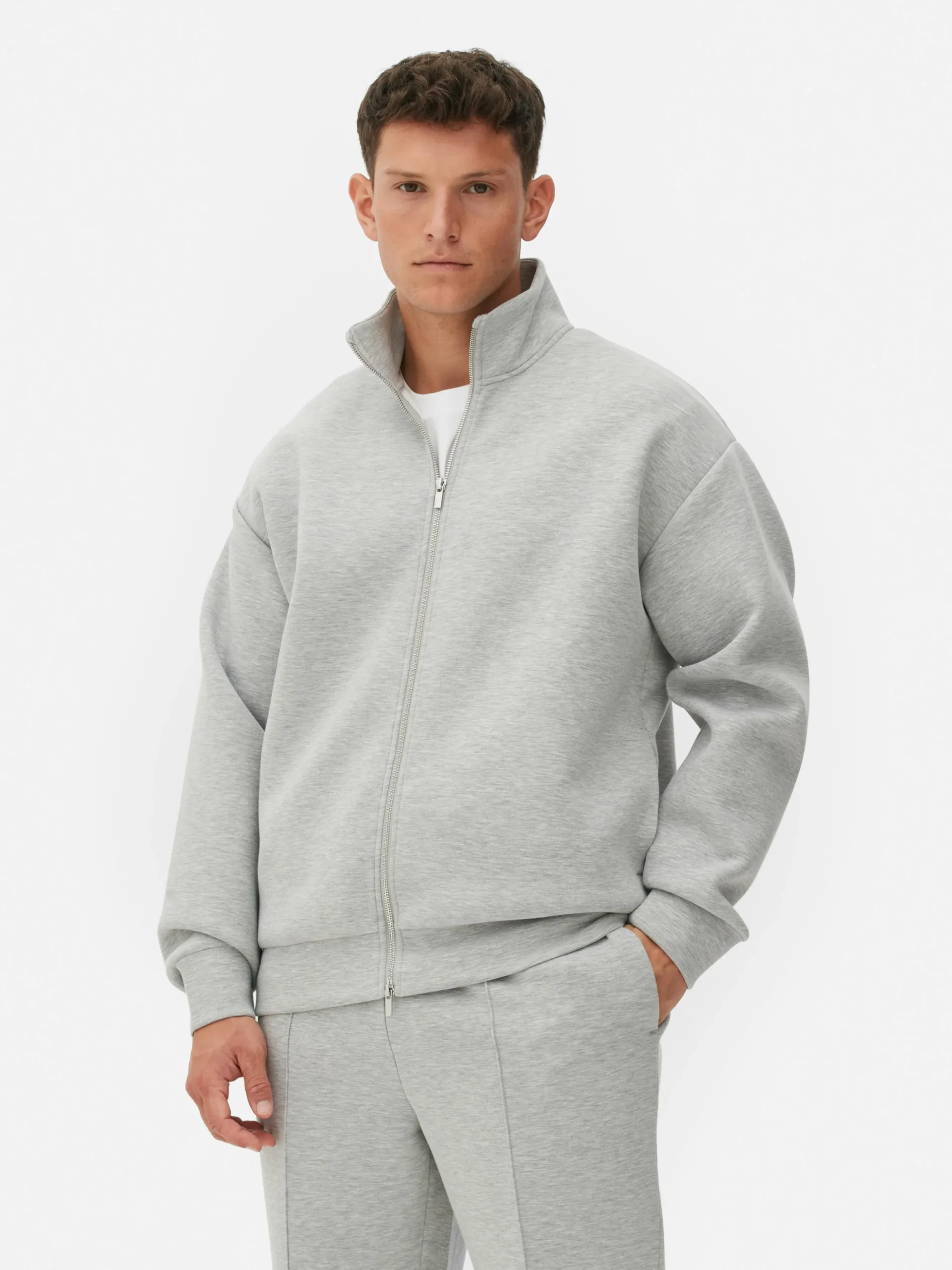 Sweatshirt Met Rits En Opstaande Kraag Kem