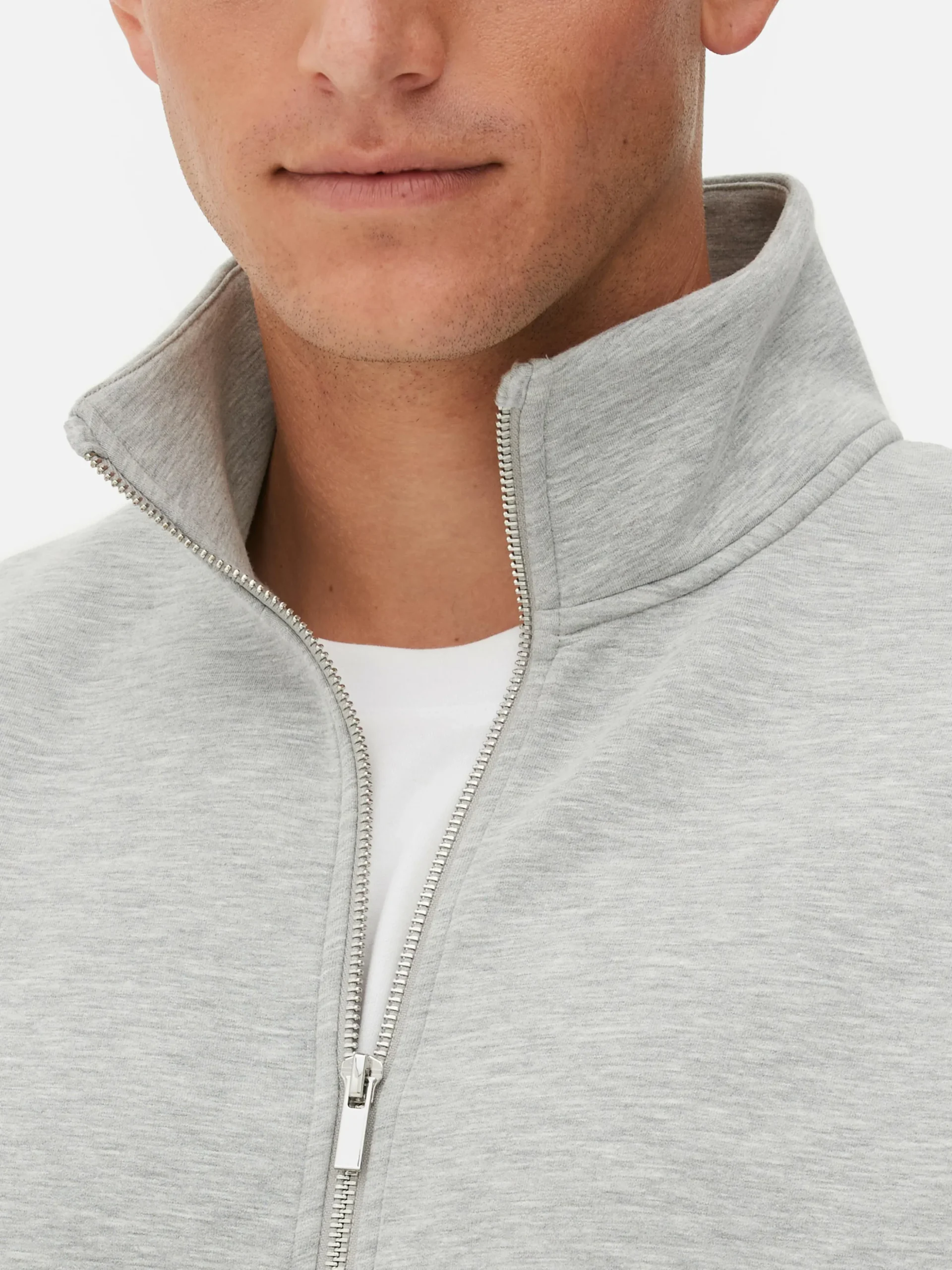 Sweatshirt Met Rits En Opstaande Kraag Kem