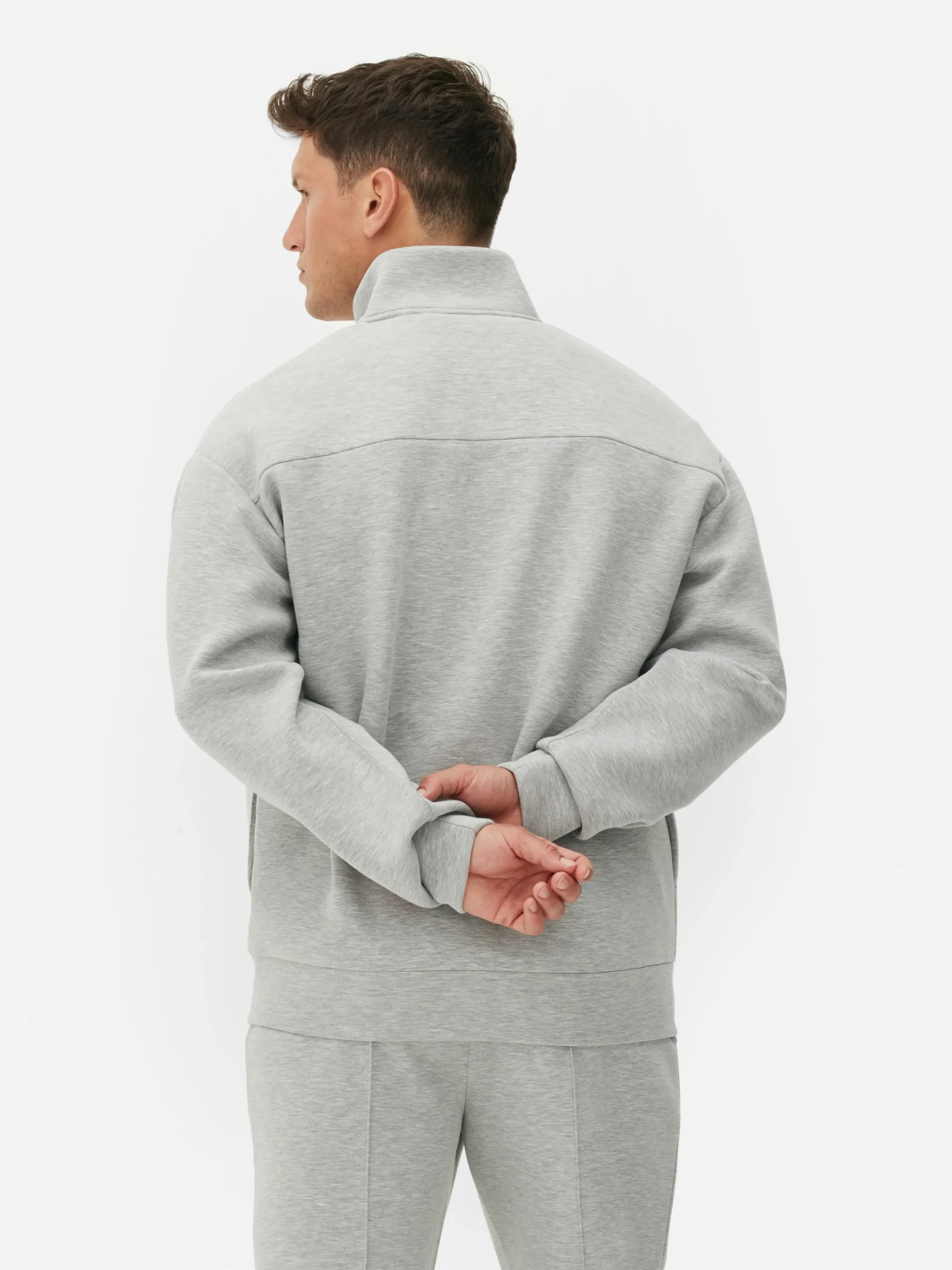 Sweatshirt Met Rits En Opstaande Kraag Kem