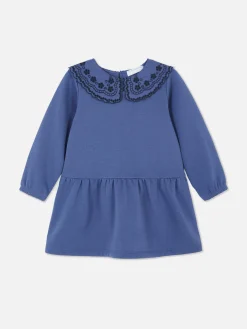 Sweatshirtjurk Met Broderie Anglaise