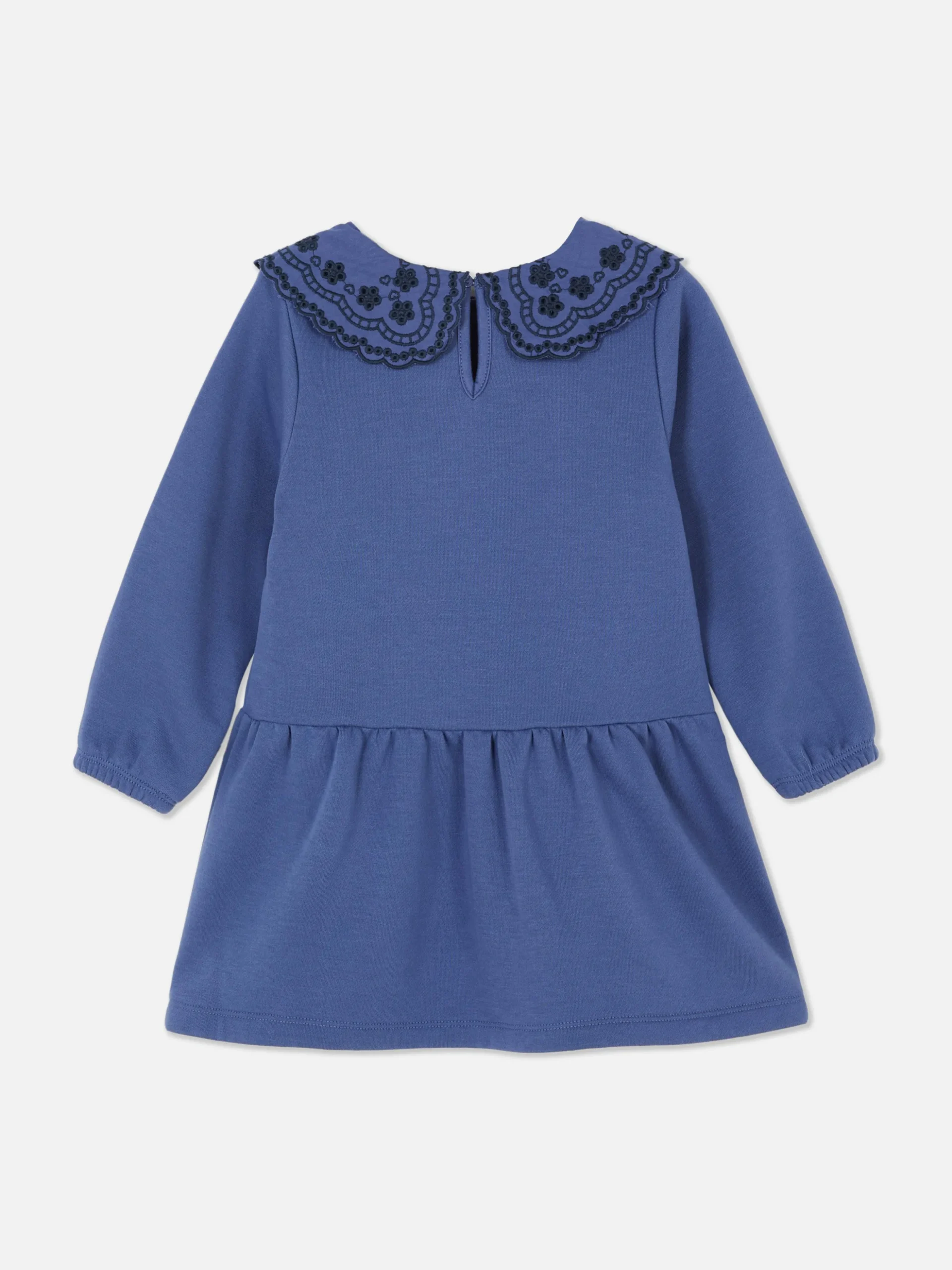 Sweatshirtjurk Met Broderie Anglaise
