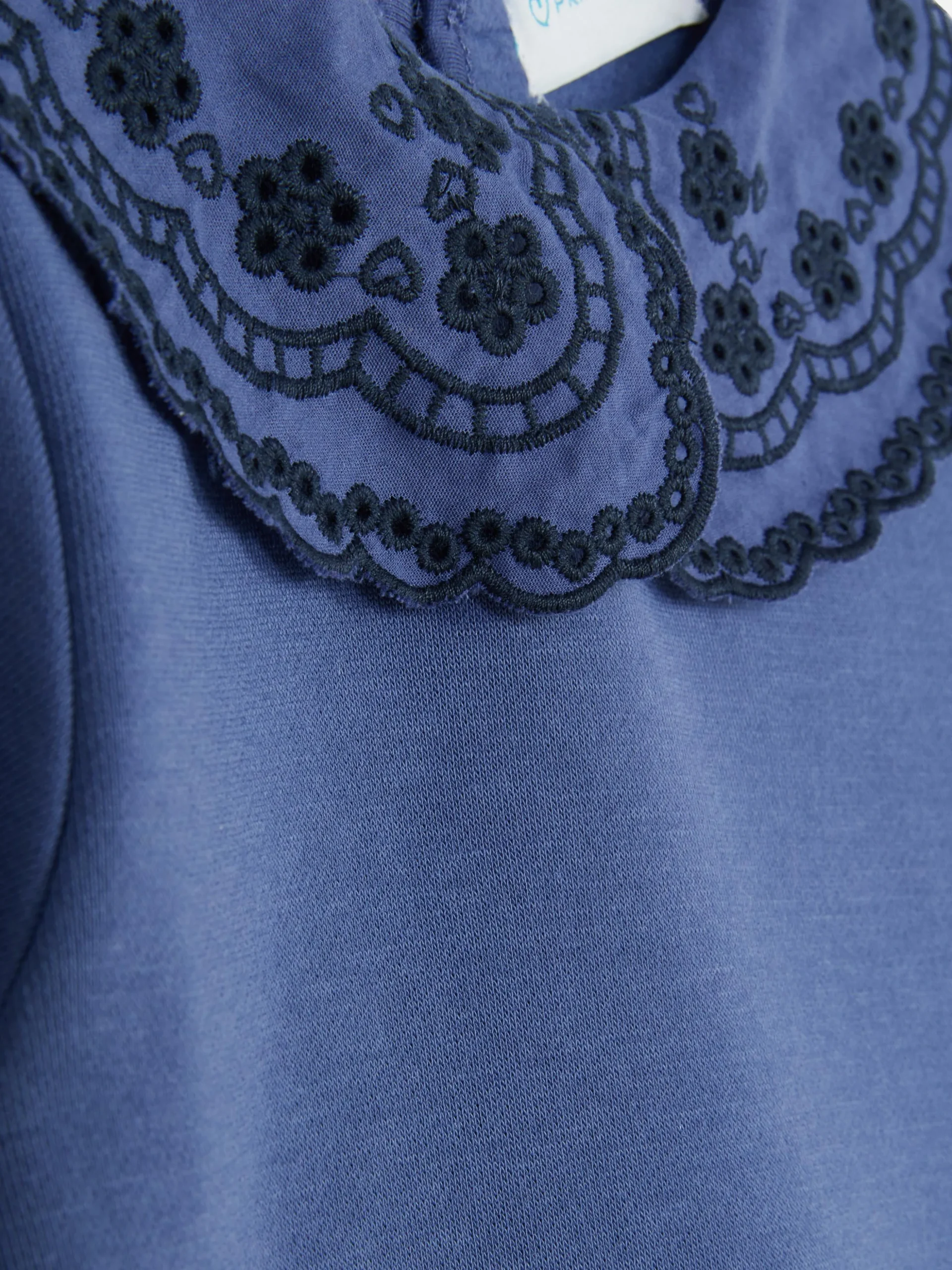 Sweatshirtjurk Met Broderie Anglaise