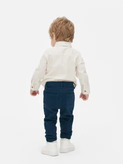Taps Toelopende Broek Van Twill-katoen