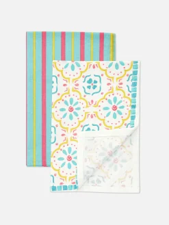 Theedoeken Met Print, Set Van 2
